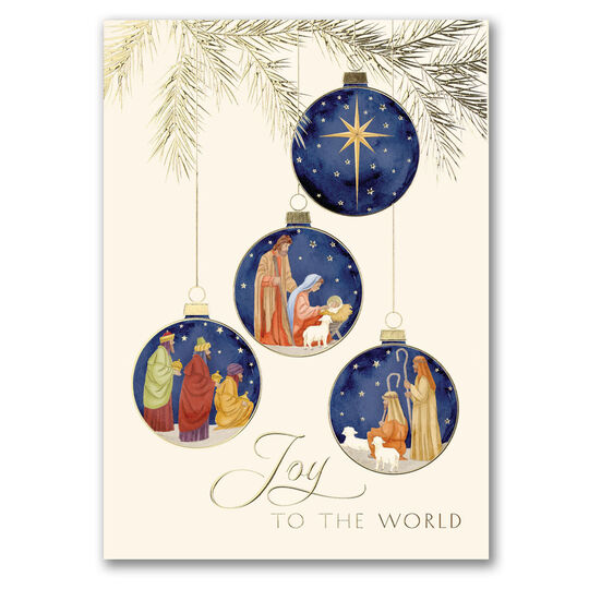 Scenic Globes Folded Holiday Cards
